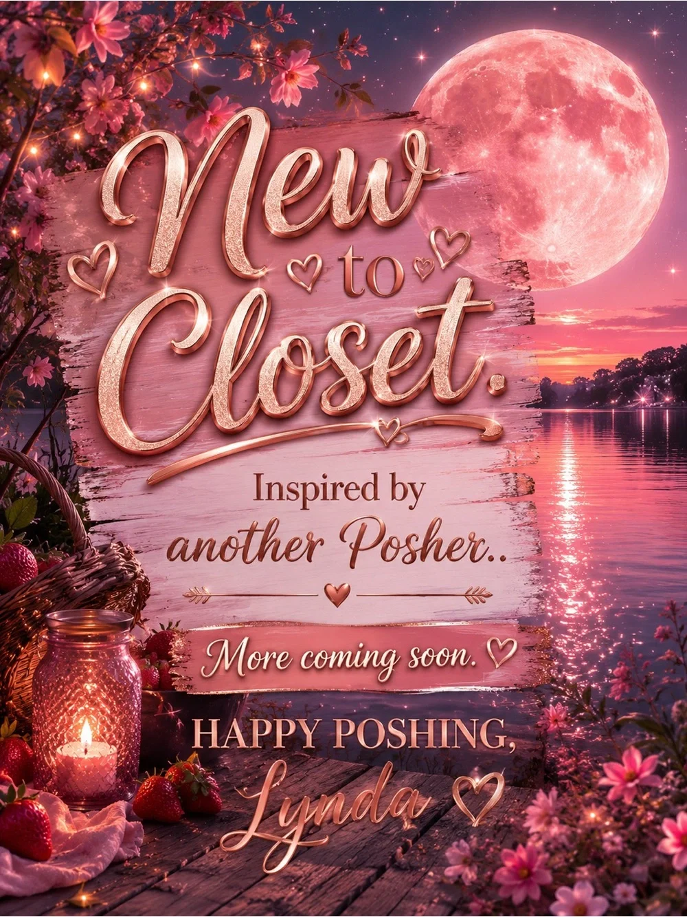 New to Closet Pink Graphic Sign